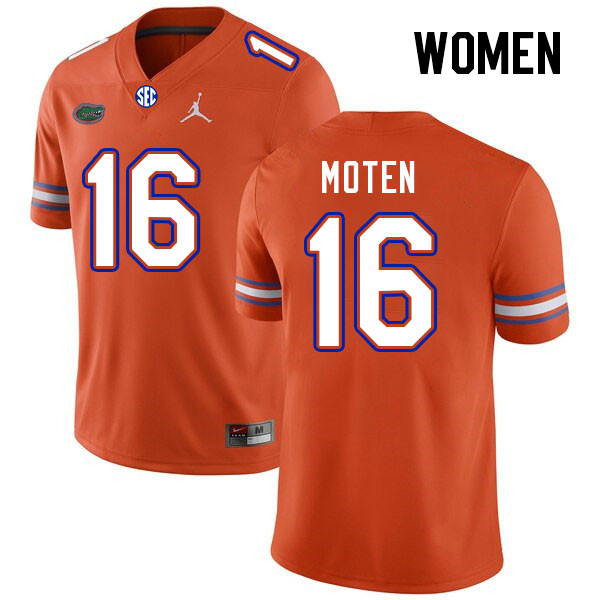 Women #16 R.J. Moten Florida Gators College Football Jerseys Stitched Sale-Orange